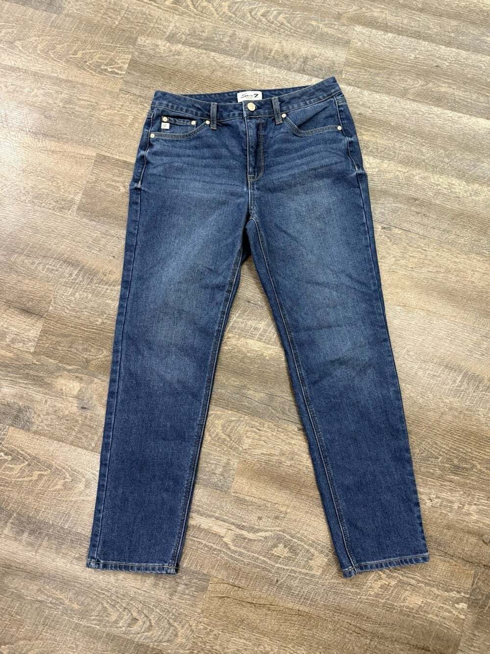 Seven7 Women's Jeans Blue Size 6 Straight Leg Stretch High Rise Denim EXCELLENT